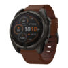 g.l11.2 Front Brown Genuine Italian Leather Watch Band Strap for Garmin Fenix 8 47mm