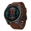 g.l11.2 Front Brown Genuine Italian Leather Watch Band Strap for Garmin Fenix E