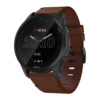 g.l11.2 Front Brown Genuine Italian Leather Watch Band Strap for Garmin Forerunner 945