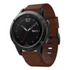 g.l11.2 Front Brown Genuine Italian Leather Watch Band Strap for Garmin Quatix 5