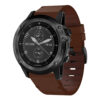 g.l11.2 Front Brown Genuine Italian Leather Watch Band Strap for Garmin Tactix Bravo