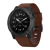 g.l11.2 Front Brown Genuine Italian Leather Watch Band Strap for Garmin Tactix Charlie