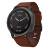 g.l11.3 Front Tan Genuine Italian Leather Strap for Garmin Fenix 6