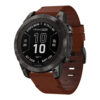 g.l11.3 Front Tan Genuine Italian Leather Strap for Garmin Fenix 7