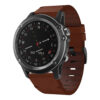 g.l11.3 Front Tan Genuine Italian Leather Watch Band Strap for Garmin D2 Bravo