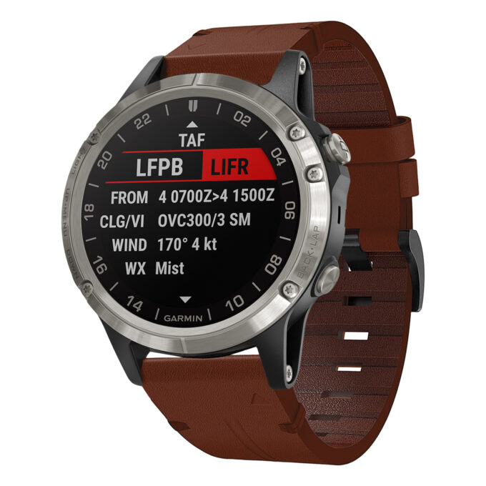 g.l11.3 Front Tan Genuine Italian Leather Watch Band Strap for Garmin D2 Charlie