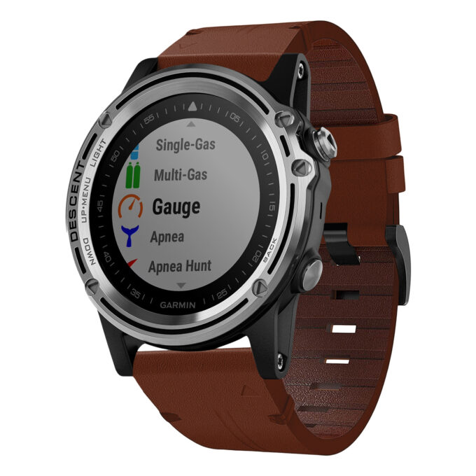 g.l11.3 Front Tan Genuine Italian Leather Watch Band Strap for Garmin Descent Mk1