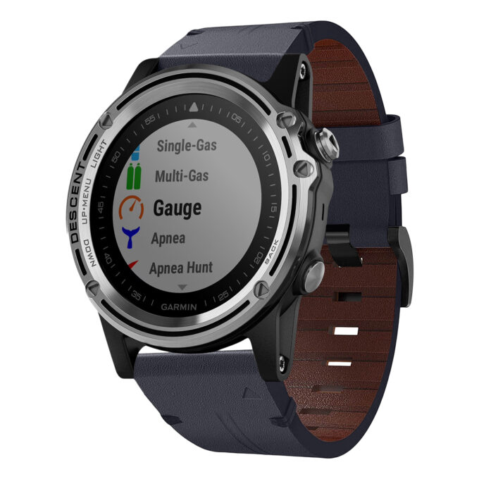 g.l11.5 Front Blue Genuine Italian Leather Watch Band Strap for Garmin Descent Mk1