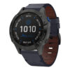g.l11.5 Front Blue Genuine Italian Leather Watch Band Strap for Garmin Fenix 6X