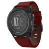 g.l11.6 Front Red Genuine Italian Leather Watch Band Strap for Garmin Fenix 3 & 3 HR