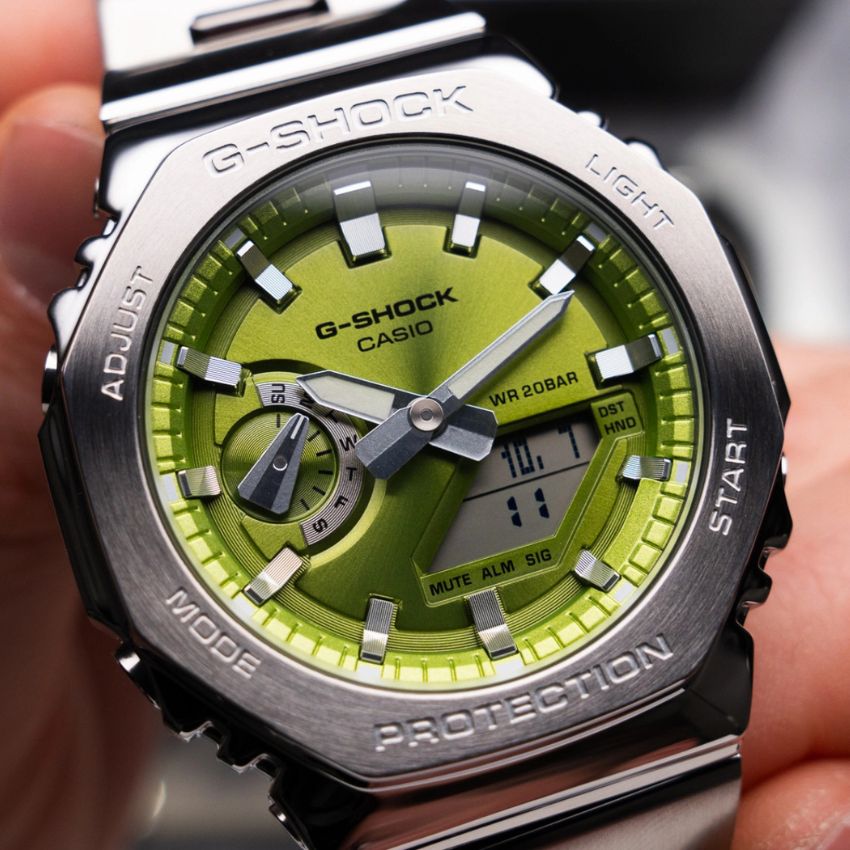 Casio G-Shock GM-2100 steel watch front view