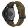 g.ny2.11.2 Back Green & Brown StrapsCo QuickFit 22 Canvas Watch Band Strap for Garmin Fenix 5