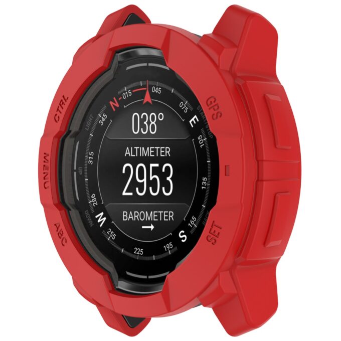 g.pc75.6 Red Main StrapsCo Protective Case for Garmin Instinct 3