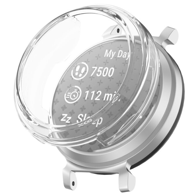 g.pc81 White StrapsCo Transparent Protective Case for Garmin Lily 2