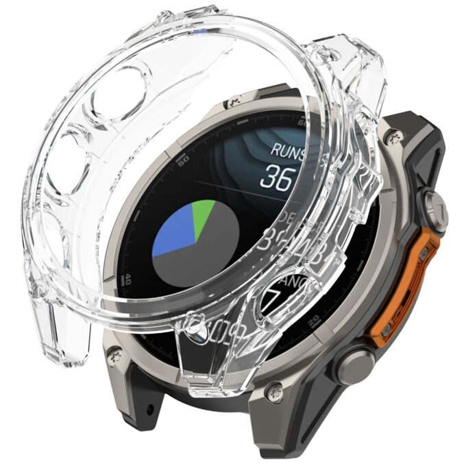 g.pc81.22 White StrapsCo Transparent Protective Case for Garmin Fenix 8