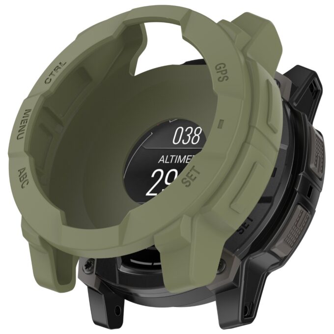 g.pc88 Green StrapsCo Armor Case For Garmin Instinct E