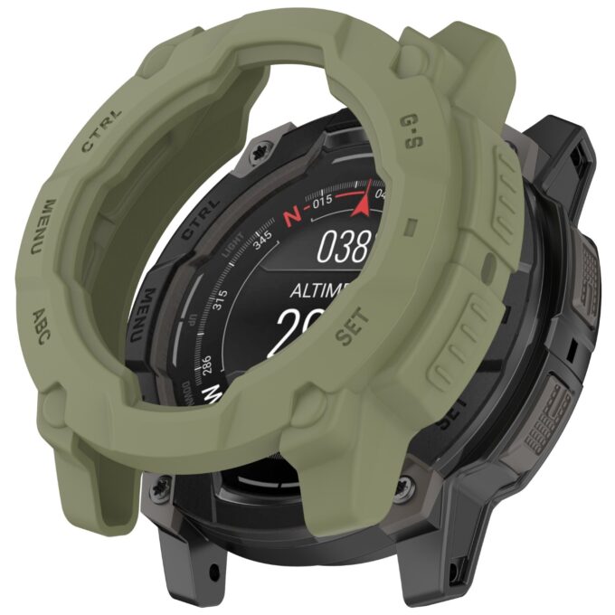 g.pc88.11 Green StrapsCo Protective Case For Garmin Instinct 3