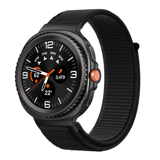 s.ny13.1 Main Black StrapsCo Nylon Comfort Watch Band Strap For Samsung Galaxy Watch 8