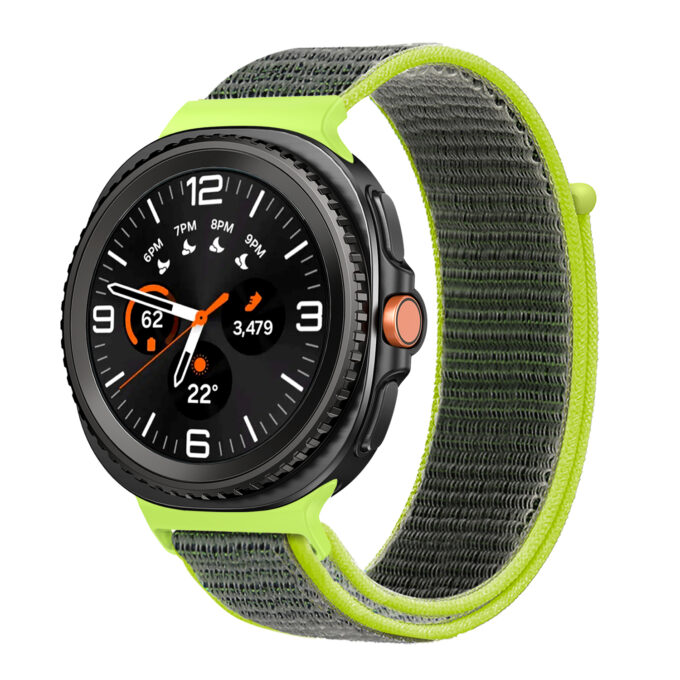 s.ny13.10 Main Grey & Yellow StrapsCo Nylon Comfort Watch Band Strap For Samsung Galaxy Watch 8