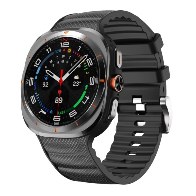 s.r43.1 Front Black StrapsCo Endurance Watch Band Strap for Samsung Galaxy Watch Ultra