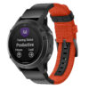 g.ny2.13 Main Orange StrapsCo Rugged Canvas Watch Band Strap for Garmin Watches
