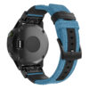 g.ny2.5b Back Light Blue StrapsCo Rugged Canvas Watch Band Strap for Garmin Watches