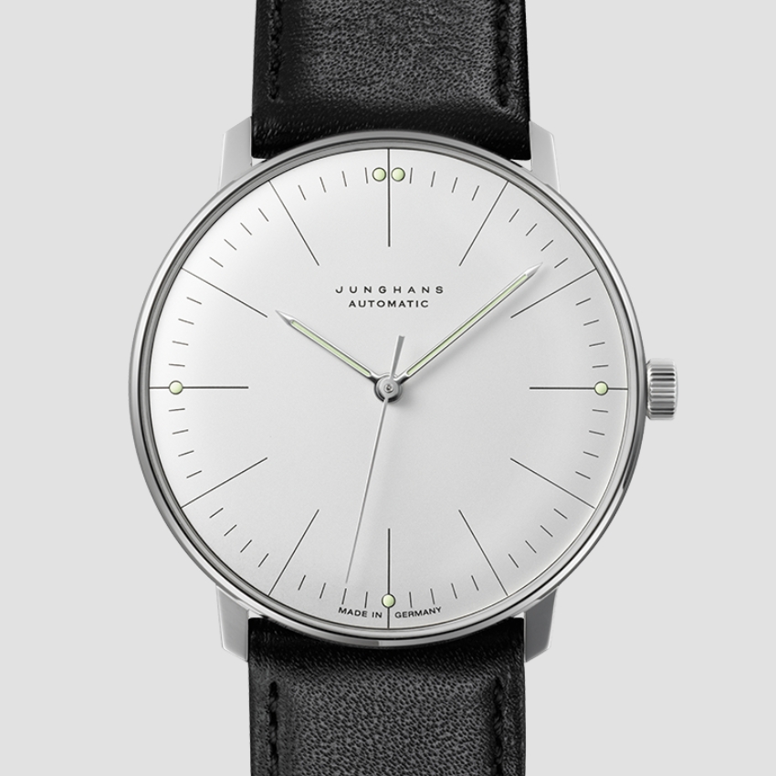 white dial watches junghans max bill automatic white