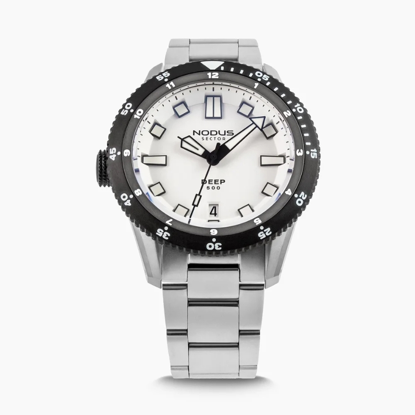 white dial watches nodus sector deep polar destro