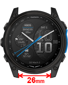 Garmin D2 Mach 2 51mm Strap Size Lug Width