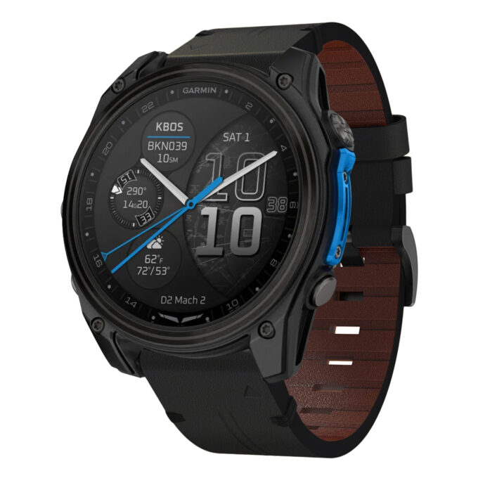 d2m2.g.l11.1 Main Onyx StrapsCo Vintage Italian Leather Strap QuickFit 26 Watch Band For Garmin D2 Mach 2 – 51mm