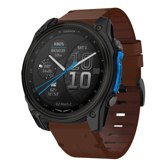 d2m2.g.l11.2 Main Cigar StrapsCo Vintage Italian Leather Strap QuickFit 26 Watch Band For Garmin D2 Mach 2 – 51mm