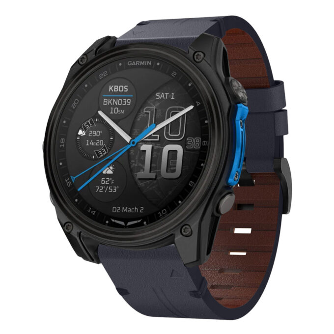 d2m2.g.l11.5 Main Midnight StrapsCo Vintage Italian Leather Strap QuickFit 26 Watch Band For Garmin D2 Mach 2 – 51mm