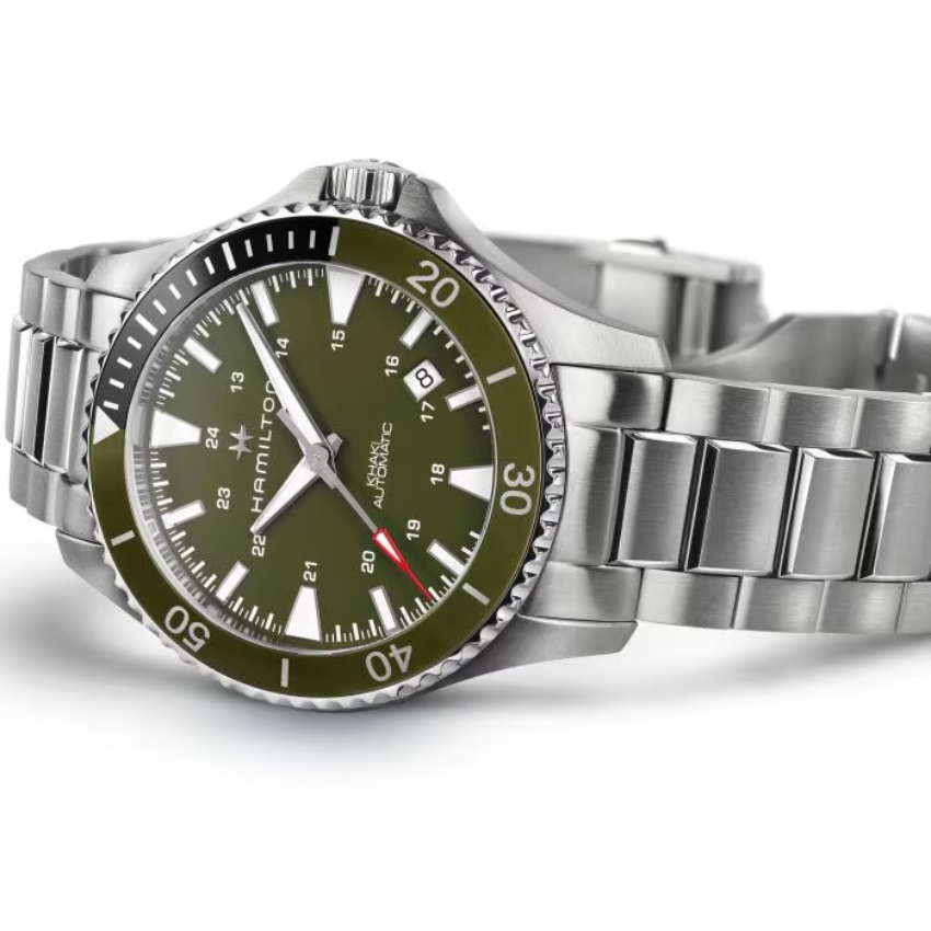 the 7 best green dial watches that arent the seiko alpinist hamilton khaki navy automatic h82375161