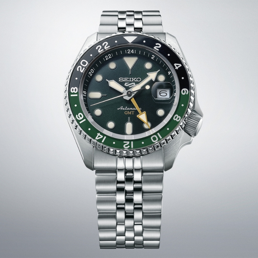 the 7 best green dial watches that arent the seiko alpinist seiko 5 sports gmt ssk035