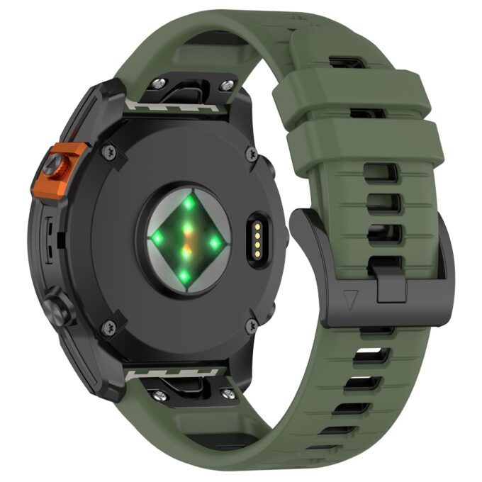 g.r80.11.1 Back Green & Black StrapsCo ColorBlock Active Strap QuickFit Watch Band for Garmin Watches