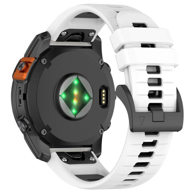 g.r80.22.1 Back White & Black StrapsCo ColorBlock Active Strap QuickFit Watch Band for Garmin Watches