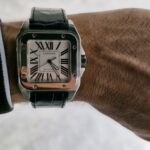 Croc Leather Strap for Cartier Santos 100