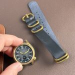 Leather One-Piece Strap with Bronze Rings